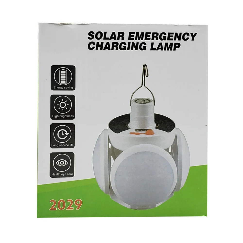 Lampara Solar 4 Bombillos Led De Emergen